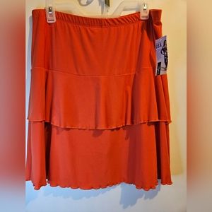 Women's Fashque Studio Stretch Ruffle Skort Size XL